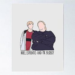 Noel Edmonds Mr Blobby  Kerry Kurtan Mucklowe Quote Print Design Poster