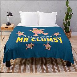 Mr Blobby Husband - Clumsy People Throw Blanket