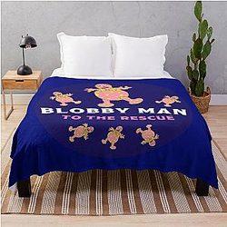 Mr Blobby Husband Wife Boss t shirt Throw Blanket