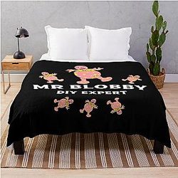 Mr Blobby DIY Expert - t shirt Throw Blanket