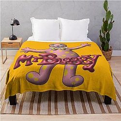 Mr Blobby Retro Evolved Throw Blanket