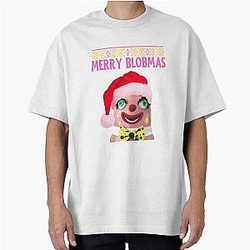 Mr Blobby Christmas Merry Blobmas Oversized T-Shirt