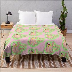 Mr Blobby Throw Blanket