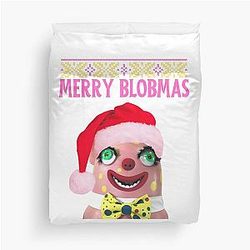 Mr Blobby Christmas Merry Duvet Cover