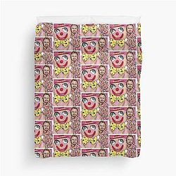 TV Celebrity Icons - Mr Blobby and Noel Edmonds House Party Duvet Cover