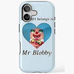 My heart belongs Mr Blobby iPhone Tough Case