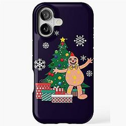 Mr Blobby Around the Christmas Tree iPhone Case