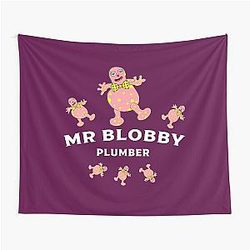 Mr Blobby Plumber & Handyman Boss T shirt Tapestry