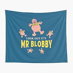 Mr Blobby Husband Wife Boss T Shirt Tapestry