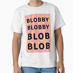 Mr. BLOBBY BLOB 90s Art Classic T-Shirt doesn't seem right, so I will assume you might've meant to write a single 'B' without an extra space, so Mr. BLOB 90's Art Classic T-Shirt.