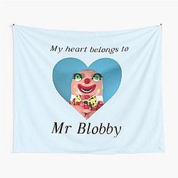 My heart belongs to Mr Blobby Tapestry