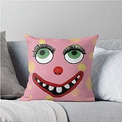 Mr Blobby Throw Pillow