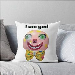 Mr Blobby is God Throw Pillow