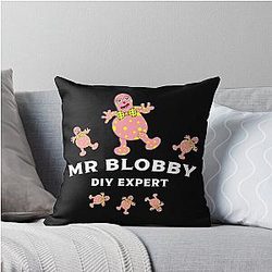 Mr Blobby DIY Handymen Tee Throw Pillow