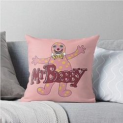 Mr. Blobby 90s Throw Pillow