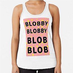 Mr BLOBBY 90s Art Racerback Tank Top