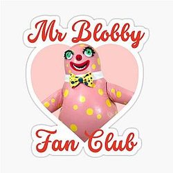 Mr. Blobby Fan Club Sticker