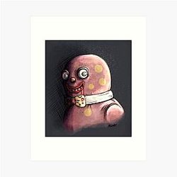 Nightmare Mr Blobby Art Print