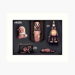 Nightmare Mr Blobby Art Print