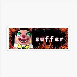 Mr Blobby Suffer Sticker