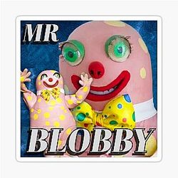 Mr. Blobby Vintage Sticker
