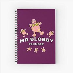 Mr Blobby Plumber - Mr Blobby Handyman - Mr Blobby Boss - Spiral Notebook