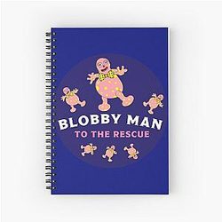 Mr Blobby Husband, Wife, Boss - t shirt Spiral Notebook