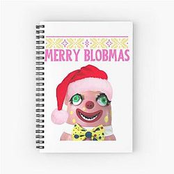 Mr Blobby Christmas Spiral Notebook
