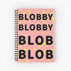 Mr.Blobby 90s Art Spiral Notebook