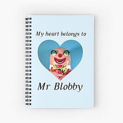 My heart belongs to Mr. Blobby Spiral Notebook