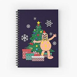 Mr. Blobby Around the Christmas Tree Notebook
