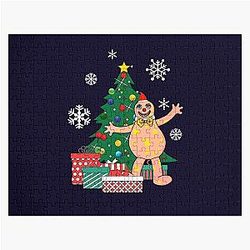 Mr Blobby Around the Christmas Tree Jigsaw Puzzle