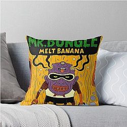 Graphic Melt Banana Mr. Bungle Throw Pillow