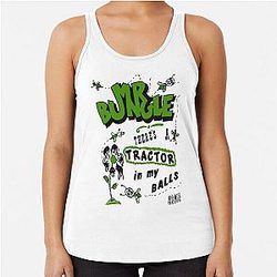 Men Women A Tractor In My Balls Again Mr Bungle Rock Band Cute Graphic Gift Racerback Tank Top