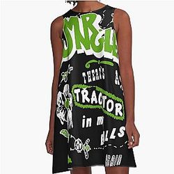 Mr Bungle Tractor Balls 49 Trending Shirt For Women Vintage Retro Tee Men & Black A-Line Dress