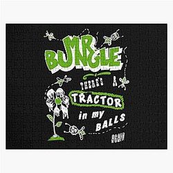 Mr Bungle Tractor Balls 49 - Trending Shirt For Men Vintage Retro Black Jigsaw Puzzle