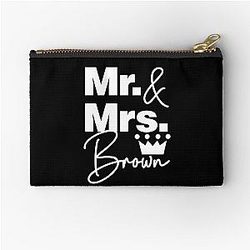 We are Mr. and Mrs. Brown Lovely Family Zipper Pouch