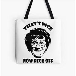 That's Nice Mrs Brown's All Over Print Tote Bag
