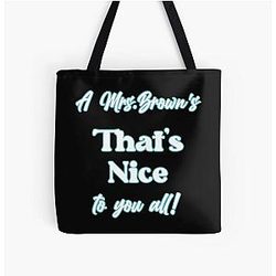 A Mrs. Brown's Nice Tote Bag All Over Print White