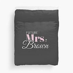 Cute Future Mrs Brown Bachelorette Gift Duvet Cover