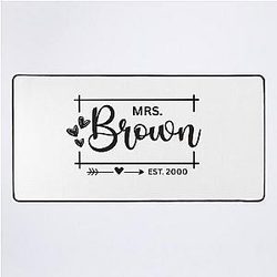 Mrs. Brown 2000 25th Wedding Anniversary Gift for her Women Desk Mat