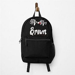 Mr. and Mrs. Brown Personalised, Romantic Couple, with love on a black background, Valentine's Day wife and husband.