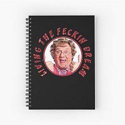 Lover Gifts Mrs Brown's Boys Sarcastic Vintage British Spiral Notebook