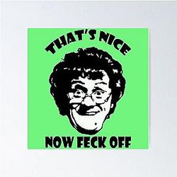 Mrs. Brown's Funny Art Design Poster