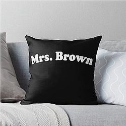 Mrs. Brown Summer Bachelorette Party Throw Pillow