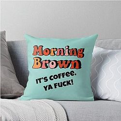 Morning Aunty Donna Fitted Throw Pillow