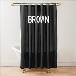 Name Brown Shower Curtain