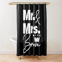 We are Mr. and Mrs. Brown Lovely Family Shower Curtain
