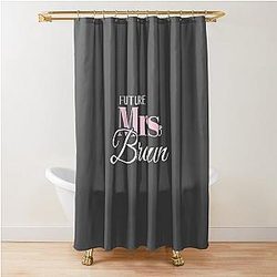 Cute Engagement Gift for Future Mrs Brown Bachelorette Shower Curtain