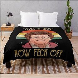 Funny Men That Feck Off Mrs Boys Tv Sitcom Agnes Cathy Brown Rory Sarcastic British Throw Blanket